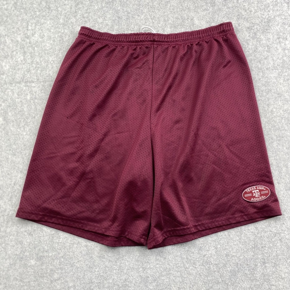 VTG Texas A&M Aggies Shorts Mens XL 32x6 Maroon NCAA Soffe Mesh *SMALL STAIN*